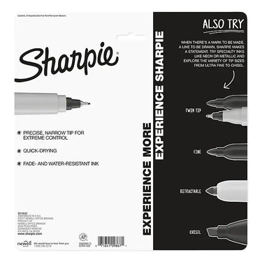 Sharpie Color Burst Permanent Markers, Ultra Fine Tip, Assorted, 24/Pack (1949558)